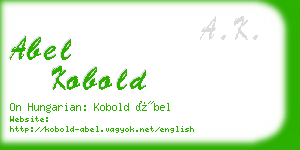 abel kobold business card